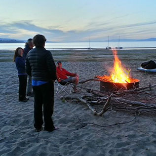 Beach-side fire